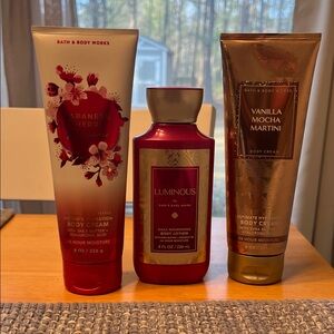 Bath & Body Works Japanese Cherry Blossom, Luminous & Vanilla Mocha Martini